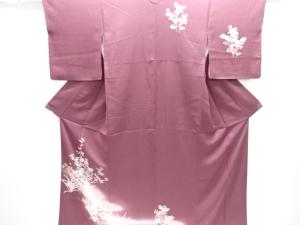 草花に鷺模様訪問着